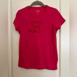 Kate Spade Spike the Punch tee shirt Vintage Glitter